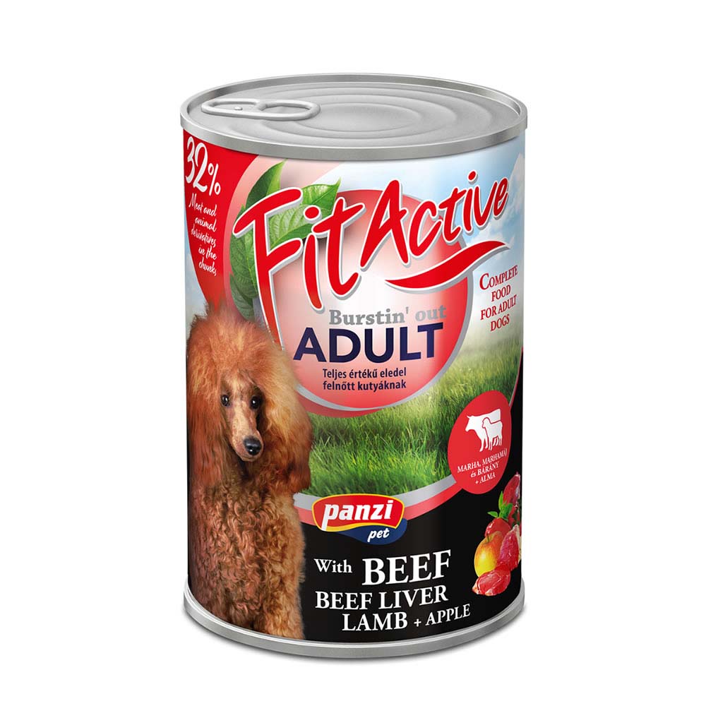 FitActive ADULT DOG Beef&Beef liver&Lamb with apple 1240g