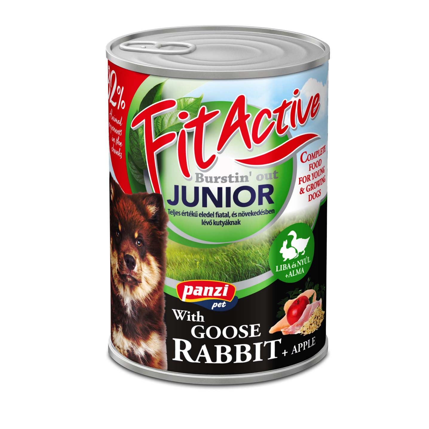 FitActive JUNIOR DOG Goose&Rabbit with Apple 415g