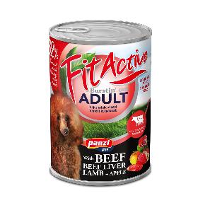 FitActive ADULT DOG Beef&Beef liver&Lamb with apple 415g